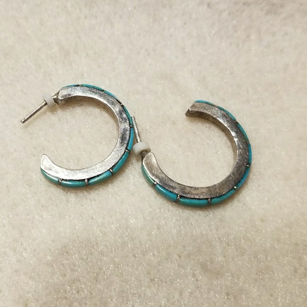 Turquoise hoops - Picture 3 of 3
